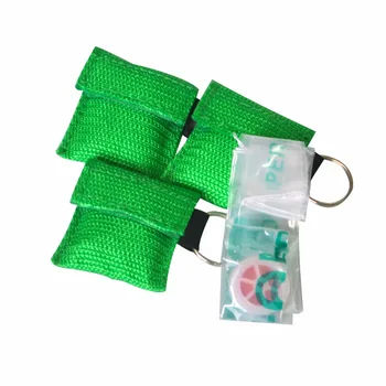 10Pcs CPR Obraz Ščit Sili Kit CPR Keychain Obroč Za Prvo Pomoč Uporabite Zeleno Barvo