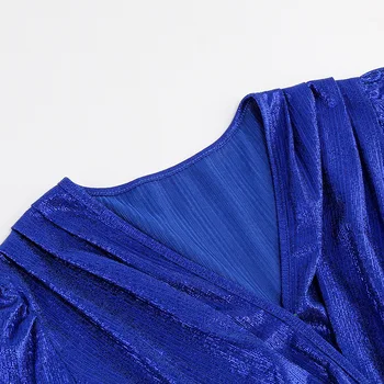 KoHuiJoo Oblikovalec Obleko Ženske Luksuzni 2022 Vzletno-Pristajalne Steze Jeseni Mode Seksi V Vratu Slim Čipke Gilding Obleko Elegantno Dolge Obleke
