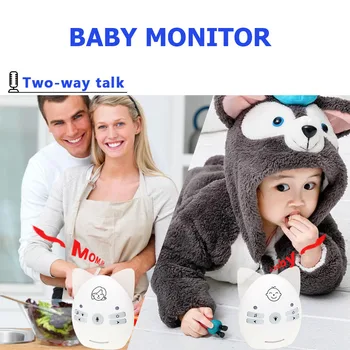 Srčkan Brezžični Malčke Baby Monitor Jok Alarm Opomnik dvosmerni Audio Govori Prenosni Elektronski Varnostni Sistem EU Plug