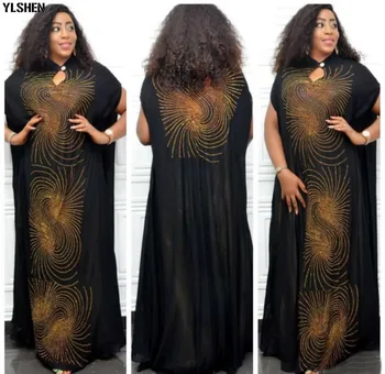 Afriške Obleke za Ženske Dashiki Diamond Afriške Obleko Oblačila Modni Haljo Boubou Africaine Femme 2022 Afriki Obleko Oblačila