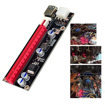 PCI-E vmesniško Kartico PCIE 1X Do 16X 6Pin Enotni Moč Slike Adapter USB3.0 1M Kabel Podaljšek Za BTC Rudarstvo