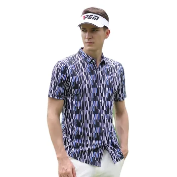 PGM Golf Oblačila moška T-Shirt Kratek Rokav Golf Prosti čas Tiskani Bombaž za Moške Vrh