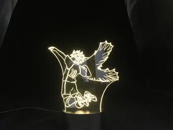Hinata Shoyo Spike Anime Lučka Haikyuu 3D LED Nočna Lučka Sreče namizne Svetilke Dekor Pisane Novosti Razsvetljava Dropshipping Darilo