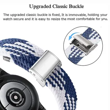 Elastične sponke pleteni najlon Trak Za Samsung Garmin Huawei Xiaomi 20/22 mm Smartwatch Športni pas zapestnica watchband
