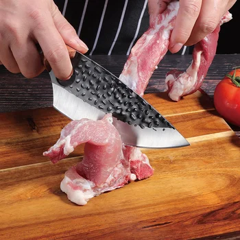 Ogljikovo jeklo meso cleaver Večnamenski nož Kovani deboning nož Oster nož za zakol prašičev, goveda in ovc