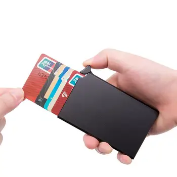 Moške Auto Pop-Up ID Kartice Imetnik Kreditne Kartice Denarnica za Kreditne Kartice, Imetnik Aluminij Metal Denarnice Žep Banke Proti kraji kartice Sim