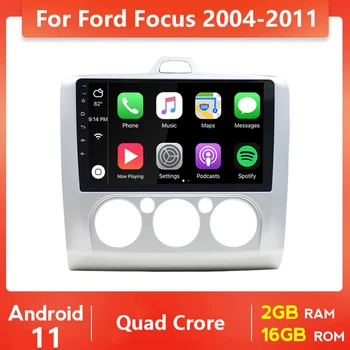 2G+32 G Android 11 Avto Multimedijski Predvajalnik Za ford focus 2 Mk2 2004-2011 2 Din avtoradio GPS Navigacija Stereo WiFi Autoaudio