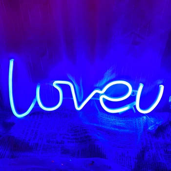 Debelo Loveu Neon LED Stenske Luči Trgovina Pozdrav Znaki Doma Stranka Poroko Okno Trgovina Dekor Noč Lučka Baterije ali Pogon USB