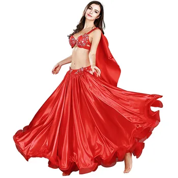 Nova High-end Ročno Trebuh Ples Ples Kostum Obleko Karneval Uspešnosti Orientalski Ples Obleke Vrh Modrc Dolgo Krilo