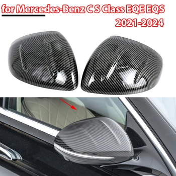 C Razred W206 W223 Rearview Mirror Skp Sijajni Črni Zamenjava Ogledalo Kritje za Mercedes-Benz EQE V295 EQS V297