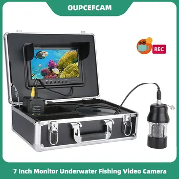 7 Palčni DVR Monitor Podvodni Ribolov Video Kamero, Fish Finder IP68 Vodotesen 38 Led 360 Stopinjsko Obračanje Fotoaparat 20-100 m Kabel