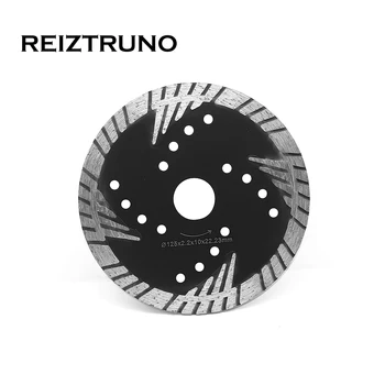 REIZTRUNO 125 mm Premium Diamond Turbo Rezilo s Poševno Zaščito Zob Za Mlinom - Kamen, Granit, Beton rezila
