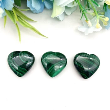 Lep 1pc Malahit Naravni Srca v Obliki Zeleno Lepo Kristalno Gemstone Zdravljenje Čakre Poliranega Naravnega Kvarčni Kristali