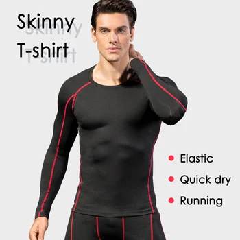 Na zimski Termalni Človek Teče Perilo Suh Bodyshaper T-Shirt 3D Tesen Šport Quick Dry Dihanje Fitness Elastični Korzet Oblikovalec