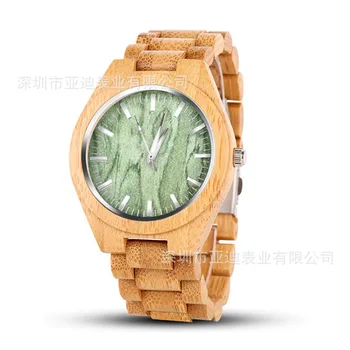 ROW42 Originalno zrnasto masivnega lesa watch bambusa Watch