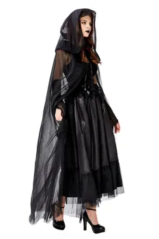 Nova Halloween odraslih, Duhovi, Čarovnice Obleko Demon Vampir Kostum Temno Obleko Hudič Duha Nevesta Kostume Strašno Oblačila