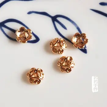 Debelo 10 kos/veliko zlato pozlačeni kroglice kape nakit, izdelava obrti ugotovitve DIY za ženske
