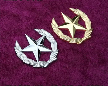 2 KOS 3D Kovinski Pentagram star Avto Nalepke Emblem Značko Nalepke Za Univerzalni Avto, motorno kolo, Avto Dekorativni Dodatki