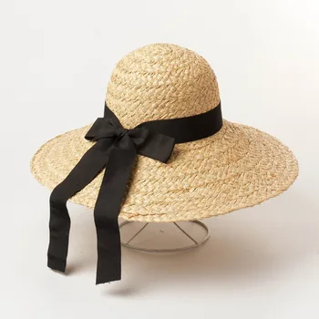 Novo Metulj-vozel Trak, Ročno tkane Raffi slamnik na Prostem, Potovanja za zaščito pred soncem Plaži Odtenek slamnik poletni klobuki za plažo ženske