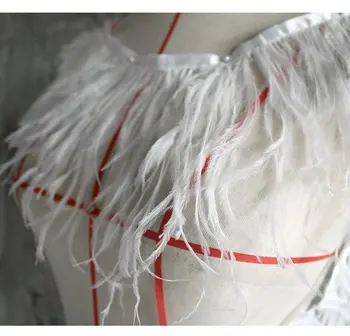 1Y/Veliko Nesreča perja dekorativni trakovi bele čipke dodatki, ročno diy kostume fazi krilo tkanine