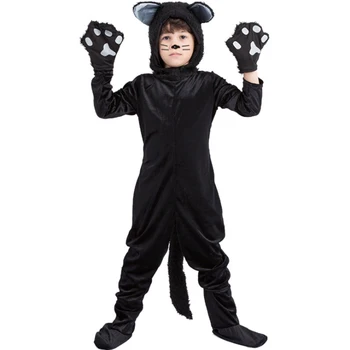 Starš-Otrok Obleko Srčkan Vrtcu Fant Imeti Mačka Živali Cosplay Jumpsuit Dan Otrok Uniforme Halloween Božični Kostumi