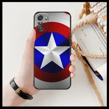Captain America Marvel Primeru Telefon Za xiaomi redmi 11 Lite pro Ultra 10 9 8 MIX 4 KRAT 10T Črni Pokrov Silikonski Nazaj Prett