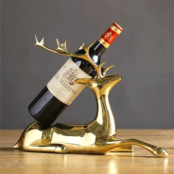 Tabela Dekoracijo baker jelena okrasnih kovinskih vino zaslon stojalo za dom dekor in hotel