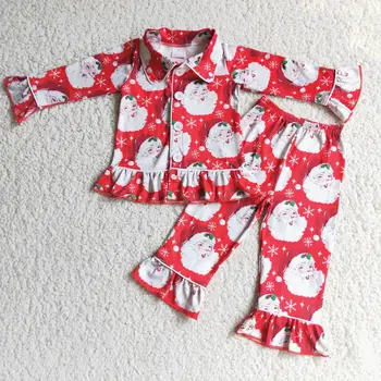 Santa Claus Baby Boy ' s River Gumb Jopico Pižamo Božič Vroče Prodajo otroške Pižame Modra Sleepwear