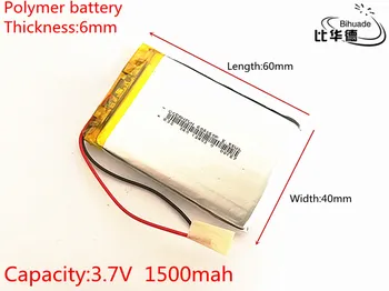 5pcs/veliko 3,7 V 1500mAh 604060 Litij-Polymer Li-Po baterija li ionska Baterija za Polnjenje celic Za Mp3, MP4 MP5 GPS, PSP