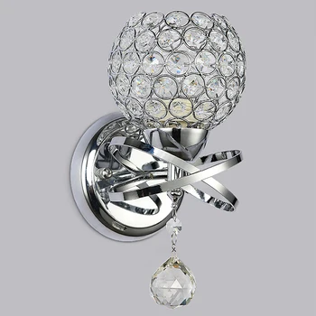 Led Crystal Stenska Svetilka Luminaria Domačo Razsvetljavo, dnevno Sobo, Moderno K9 E27 Lampshade za Kopalnico