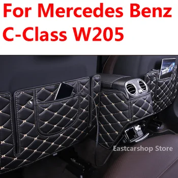 Za Mercedes Benz C-Razred W205 Avto Zadnjem Sedežu Anti-Kick Pad Sedeža Nazaj Armrest Varstvo Mat 2020 2021-2019 2018