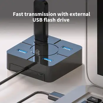 Eleganten Kabel usb Hub Splošno Združljiva Stabilen Izhodni Voznik-prosto 4 v 1 USB2.0 Širitev Dock