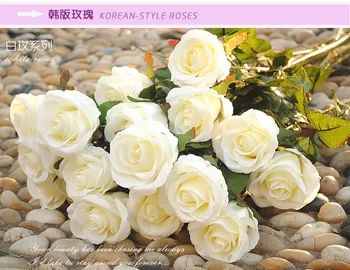 Umetni Rose Svile Obrti Cvetje Praznično Stranka, Dobavitelj Pravi Dotik Cvetje Za Poroko, Božič Soba Dekoracijo