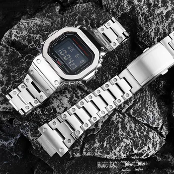DW5600 Trdnega Nerjavečega Jekla Watchband Za G-SHOCK C-asio DW-5600 GW-B5600 GW-M5610 Spremenjen Kovinski Watch Trak Zapestnica 16 mm