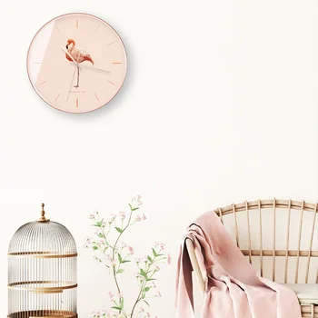 Nordijska stenske ure sodobne umetnosti ura flamingo ura dnevna soba, spalnica tiho tabela majhne sveže steno grafikona