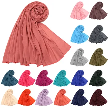 21 Barv Barva Šal Muslimanske Ženske Hidžab Headscarf Dolgo Maxi Šal Zaviti Islamske Rute Stoles 180*85 cm Ramadana Hijabs