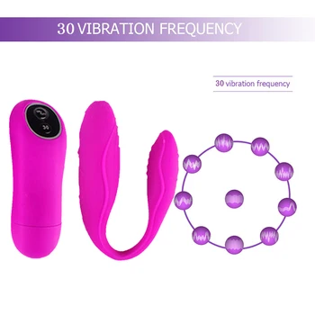 Nepremočljiva 30 Hitrosti Brezžičnim Daljinskim upravljalnikom, USB Polnilne Dvojni Vibrator Sex Igrače Za Ženske Nekaj G Spot za Stimulacijo Klitorisa