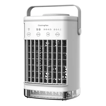 Izhlapevanja Zračnega Hladilnika Za Sobi Osebnih Klimatska Naprava Hladilni Ventilator 4 Hitrosti Vetra 7 Color Light & 2 Spray Mokro