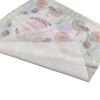 Srčkan letnik Plenice papirja tkiva natisnjeni bicyle balon handkerchief decoupage servilletas poroko, rojstni dan brisačo dekor