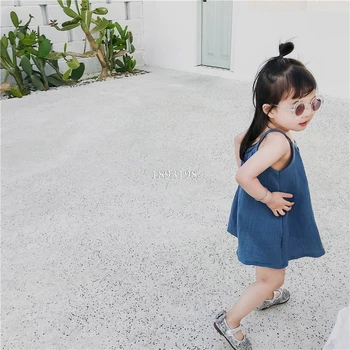 Poletje Baby Girl Oblačenja Zanko Traku Macaron A-line Princesa Obleke Za Dekle Počitnice Plaže Vestidos Infantil