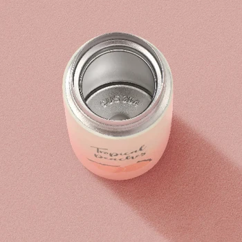 Srčkan vakuumsko bučko roza breskev steklenico vode mini preproste in lepe vakuumsko bučko športa prenosni osebnost dekle ins vakuumske pokal
