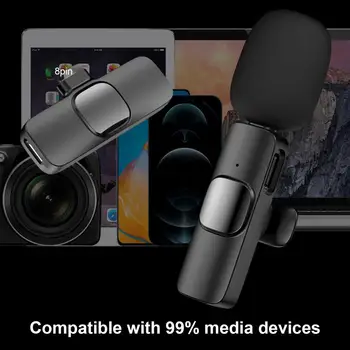 Snemanje Mikrofona Prenosni Živo Vsesmerni Mikrofon Dober Zvočni Učinek Koristno 2.4 G Wireless WiFi Živo Mikrofon