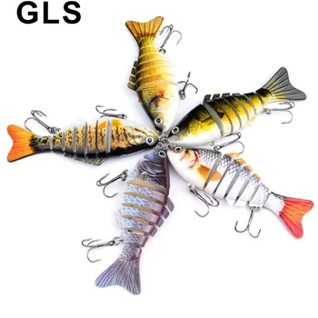 GLS blagovne znamke 10 cm / 15.5 g klasičnih vabe vaba plastičnih težko vabe 7-oddelek multi-segment vaba za ribe bionic vabe eksplozije vroče prodaje