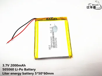 Dobro Qulity 3,7 V,2000mAH,505060 Polimer litij-ionska / Litij-ionska baterija za IGRAČE,MOČ BANKE,GPS,mp3,mp4