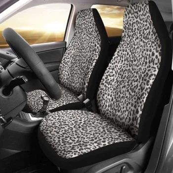 Snow Leopard Kože Živali Tiskanja Avtomobilskih Sedežnih prevlek Paket 2 Univerzalni Prednji Sedež Zaščitni Pokrov