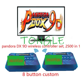 Pandora Polje 9D 2500 v 1 2 igralcev brezžičnih krmilnikov arkadna igra stick konzole nastavite lahko povežete blazinice za 3P 4P podporo 3D tekken