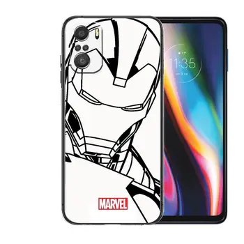 Iron Man Spiderman Primeru Telefon Za xiaomi mi 11 Lite pro Ultra 10 9 8 MIX 4 KRAT 10T 5g Črni Pokrov Silikonski Nazaj Prett