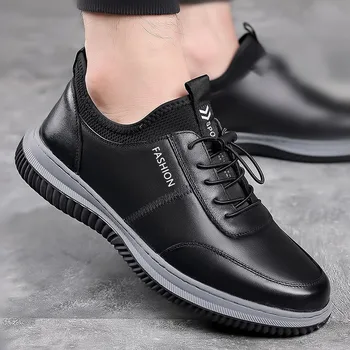 Čevlji za Moške 2022 Priložnostne Čevlji Dihanje in Vsestranski Moda Čipke-up Podjetij Usnjeni Čevlji na Prostem, Športni Čevlji