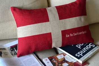Švica nacionalno zastavo ledvenih blazino zapnite kavč, stol, blazine zanikrni elegantna doma dekor Št Notranji