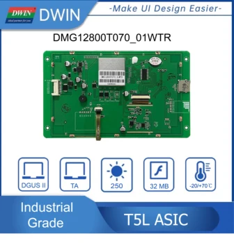 DWIN 7.0 Palčni, 1280*800 slikovnih Pik Ločljivost 16.7 M Barve IPS-zaslon TFT-LCD Širok kot Gledanja Z Conformal Coating